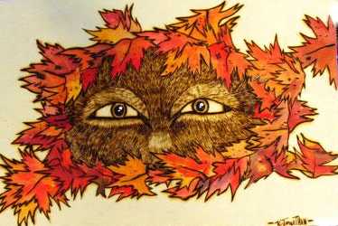 Bear in the Leaves